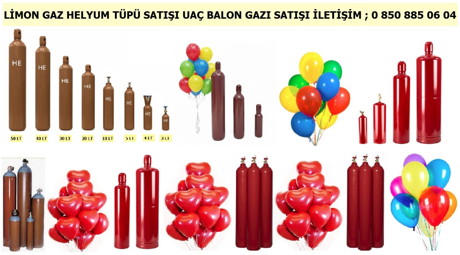 Helyum Tüpü & Gaz Dolumu | Uçan Balon Gazı Satışı