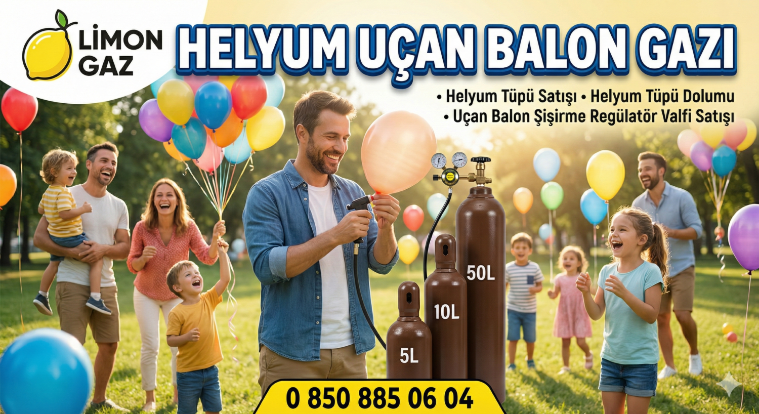 Helyum Tüpü & Gaz Dolumu | Uçan Balon Gazı Satışı